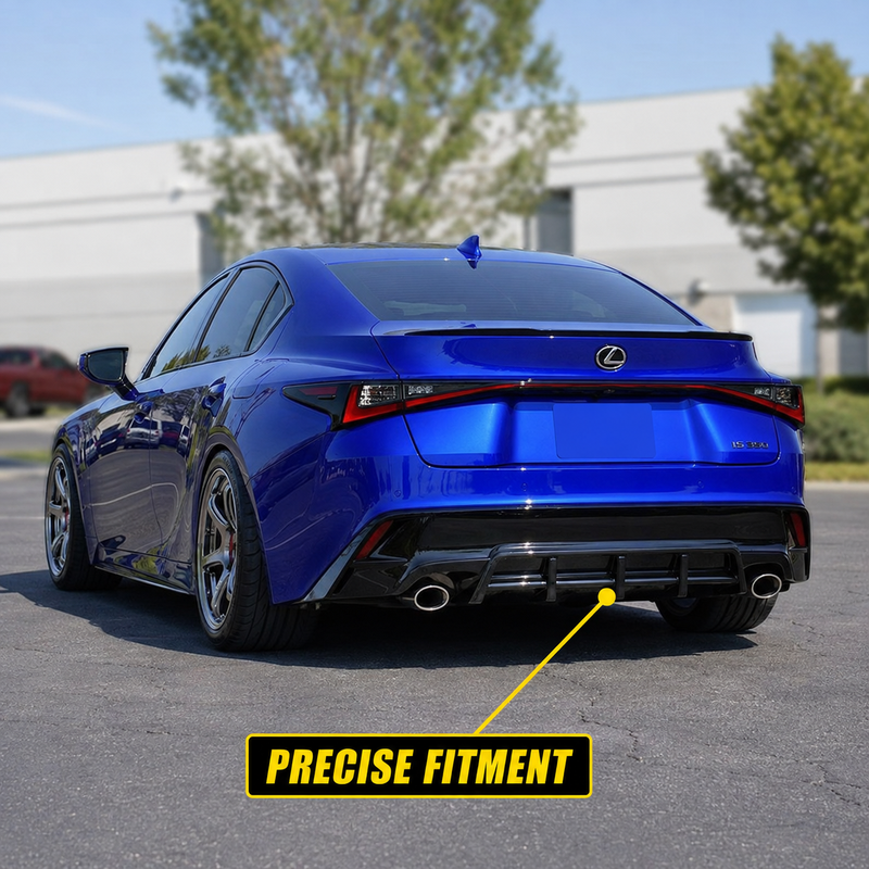 NINTE Rear Bumper Diffuser Fit for Lexus IS300 IS350 2021-2026 Gloss Black CTM Design V1