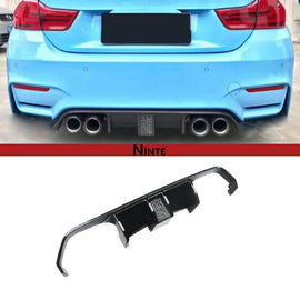 NINTE Rear Diffuser Lower Middle Lip for BMW F80 M3 F82/F83 M4 M Sport Bumper 2015 2016 2017 2018 2019 2020 ABS Painted Lower Bumper Lip with Light - NINTE
