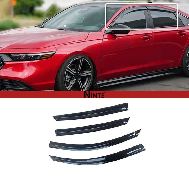 NINTE For 2023 - 2025 HONDA ACCORD 11th Gen Black Trim Window Visor Rain Guard - NINTE
