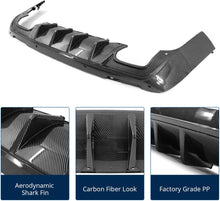 Charger l&#39;image dans la galerie, NINTE For 2015-2023 Dodge Challenger  Rear Diffuser Lip ABS Carbon Fiber Look