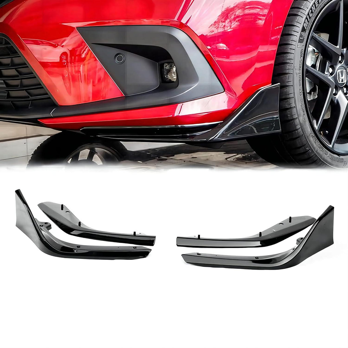 NINTE Front Splitter Protection Corner For 2022-2025 Honda Civic 11th ...