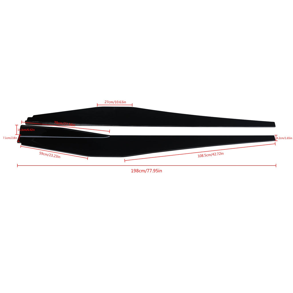 NINTE Gloss Black Front Lip Side Skirts For 2020-2023 Corvette C8