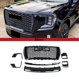 NINTE Grille Hood Trim Molding Gloss Black Set For 2021 - 2024 GMC Yukon/XL Grille Front - NINTE