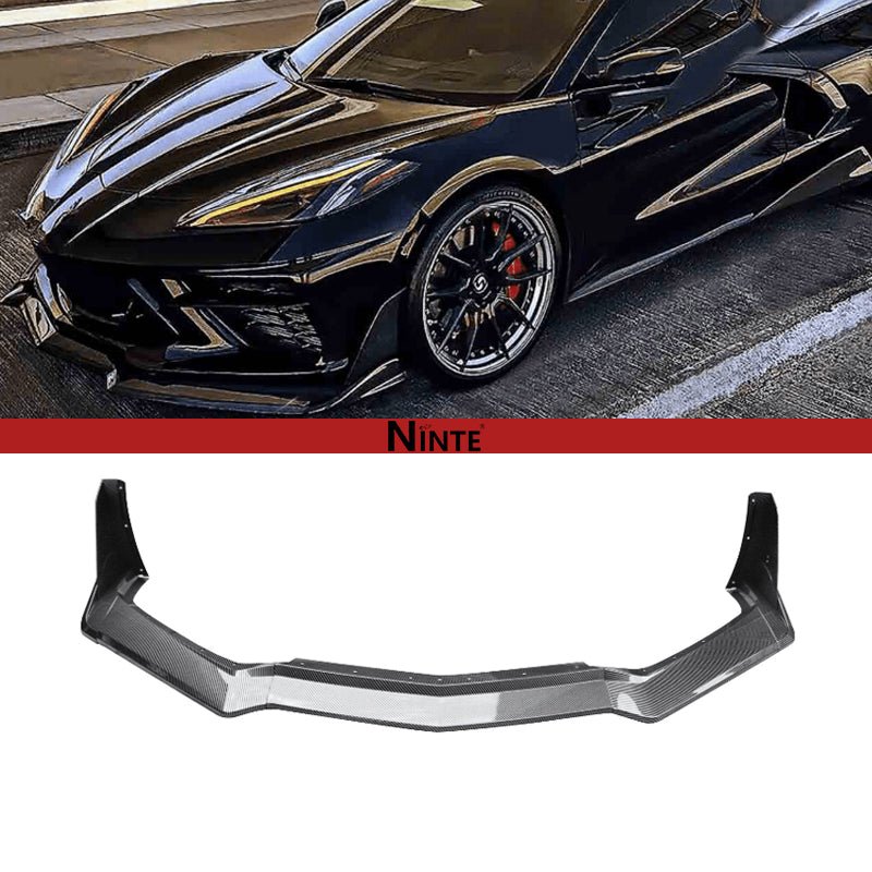 NINTE Front Lip For 2020 - 2025 Chevrolet Corvette C8 Stingray Z51 7PCs ABS Front Bumper Splitter - NINTE