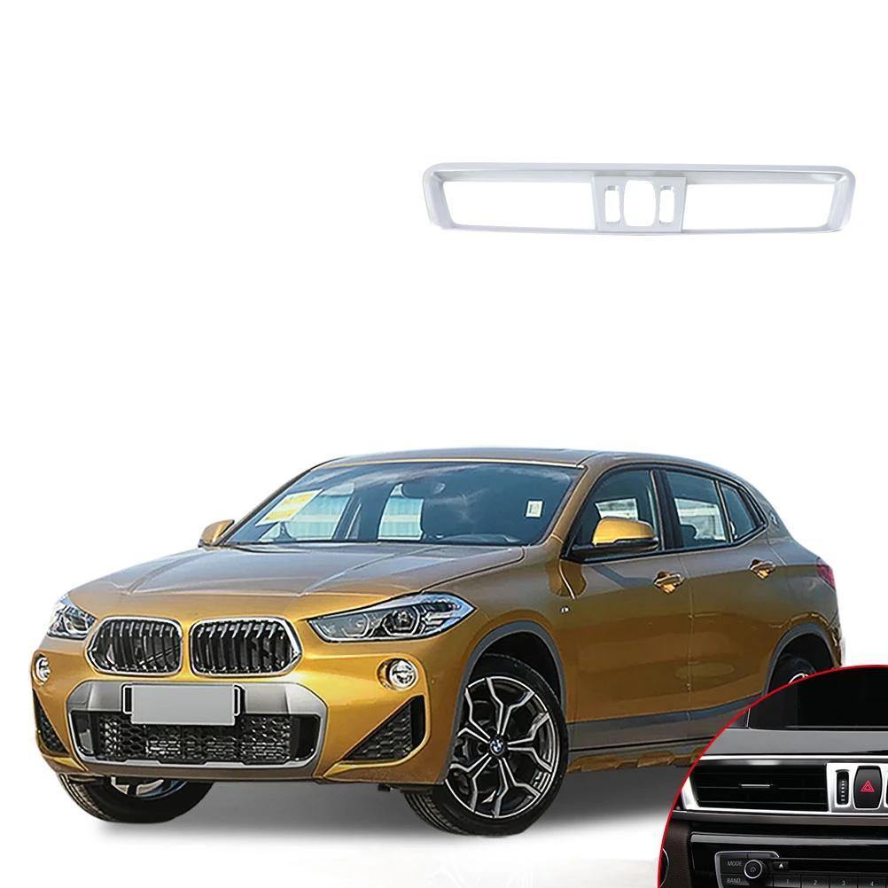 NINTE BMW X2 2018 ABS Matte Chrome Console Air-Conditioning Vent Cover - NINTE