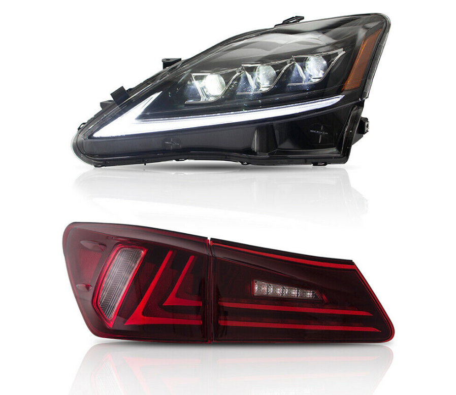 NINTE LED Headlights + Tail Lights For Lexus IS250 350 ISF 2006-2012 2 Pair - NINTE