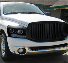Load image into Gallery viewer, Glossy Black For Dodge 06-09 Ram 1500 2500 3500 Tinted Halo Projector Headlights - NINTE