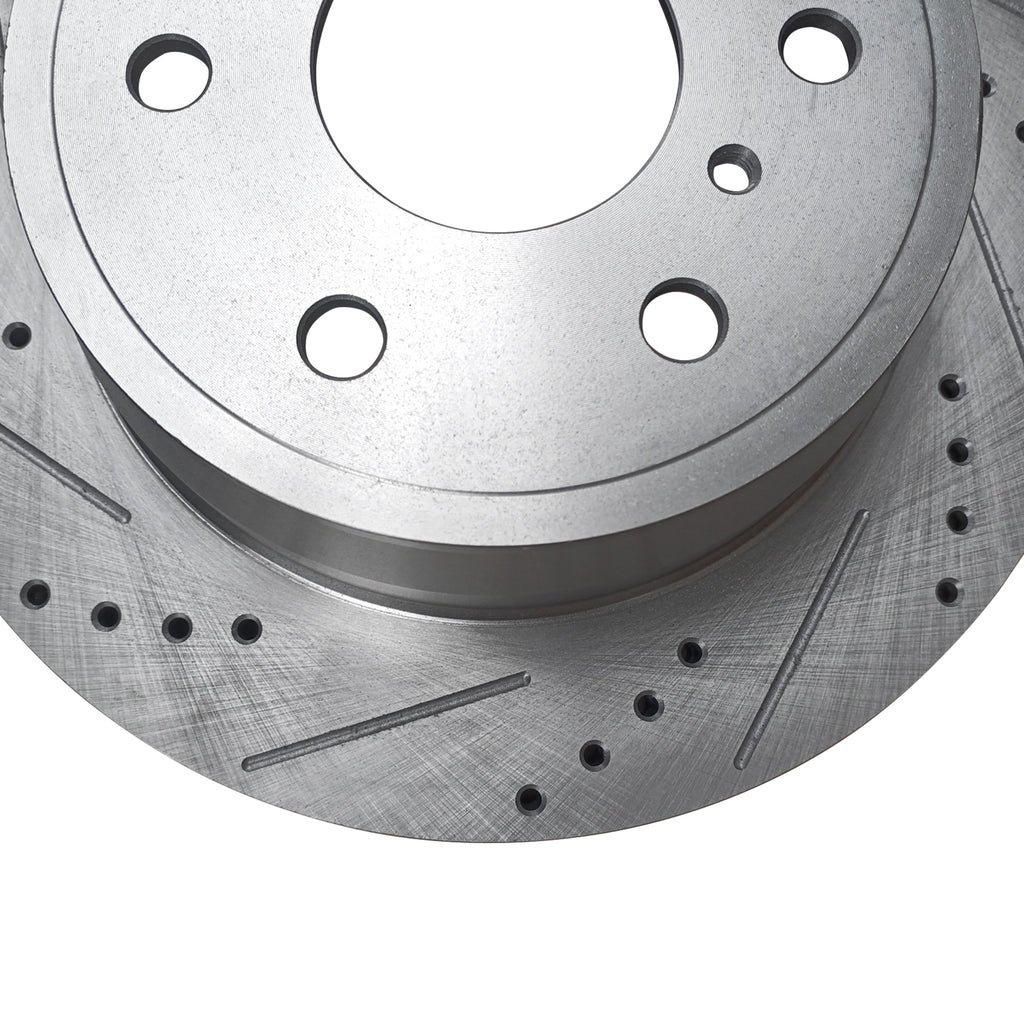 NINTE REAR Drilled Disc Brake Rotors for Chevy Silverado Tahoe GMC Sierra 1500 Yukon