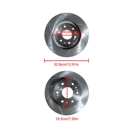 NINTE Front Drilled Brake Rotors for 2005 - 2020 Chevy GMC Silverado Sierra Suburban 1500 Tahoe - NINTE
