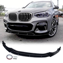 Load image into Gallery viewer, NINTE Front Lip For 2018-2021 BMW G01 X3 G02 X4 M-Sport Gloss Black