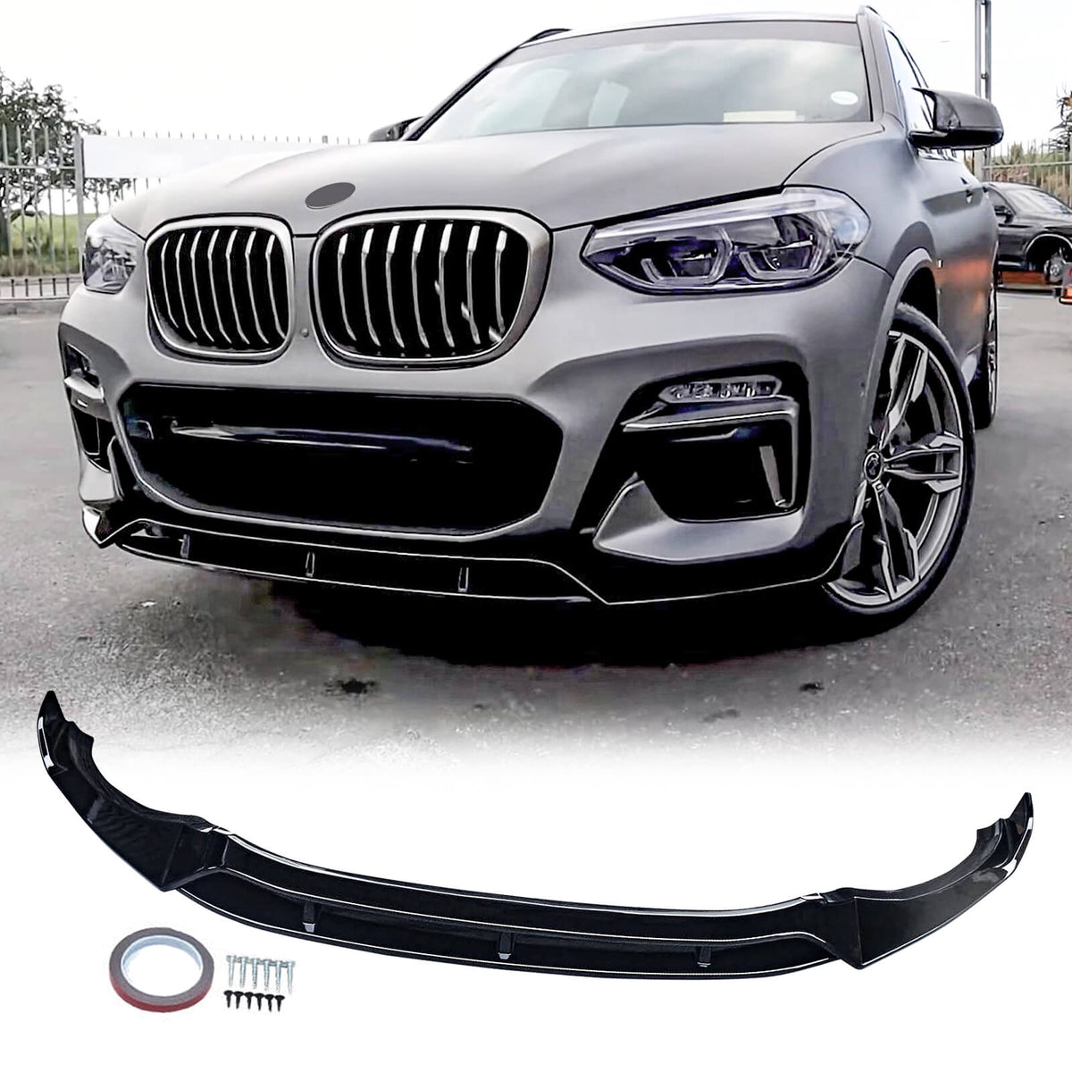 NINTE Front Lip For 2018-2021 BMW G01 X3 G02 X4 M-Sport ABS 2PCs Front ...