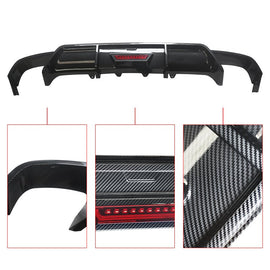 NINTE Rear Diffuser With LED Brake Light For 2018 - 2024 Toyota 8th Gen Camry SE XSE - NINTE