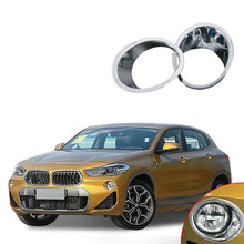 画像をギャラリービューアに読み込む, Ninte BMW X2 2018 2 PCS ABS Chrome Front Fog Light Lamp Frame Cover - NINTE