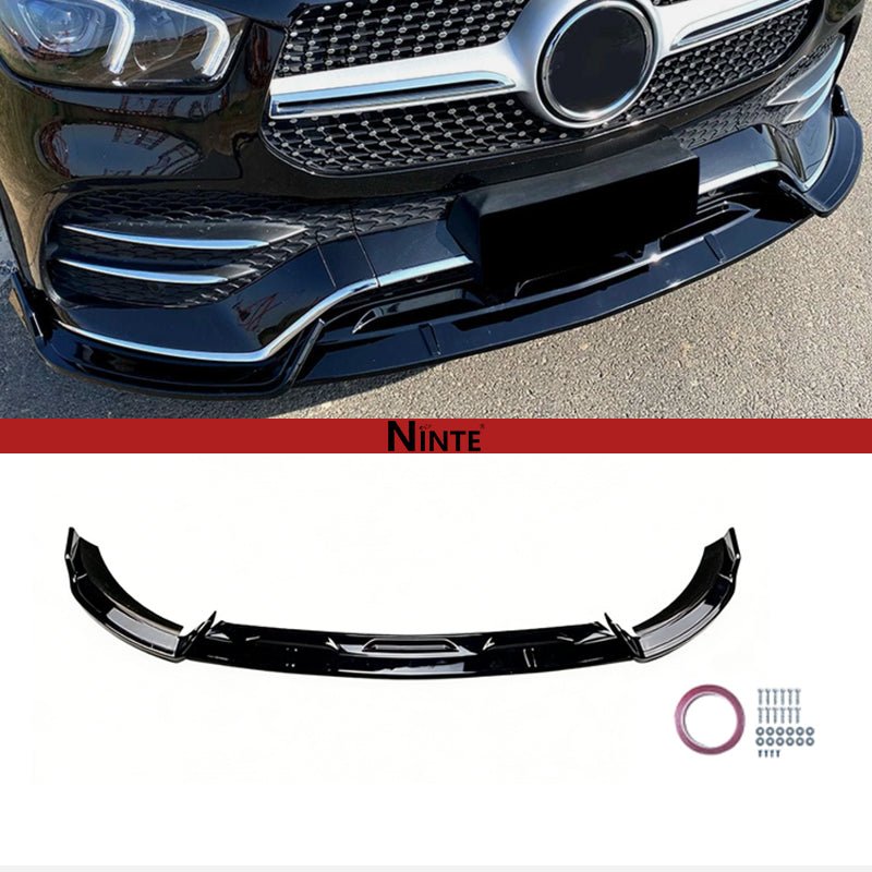 NINTE Front Bumper Lip Splitter ABS For 2020 - 2023 Mercedes - Benz GLE53 AMG GLE350 - NINTE