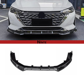 NINTE JDM Style Front Lip For 2024 - 2025 Nissan Sentra Front Bumper Lip Spoiler PP Gloss Black 3PCS - NINTE