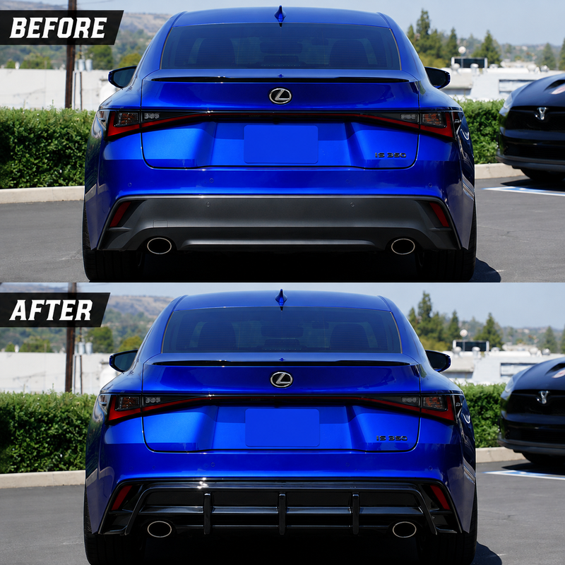 NINTE Rear Bumper Diffuser Fit for Lexus IS300 IS350 2021-2026 Gloss Black CTM Design V1