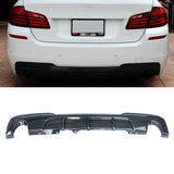 NINTE Rear Diffuser For 2011-2017 BMW 5-Series F10 F11 535d 535i M Sport MP Style Twin Outlet Rear Bumper Lip