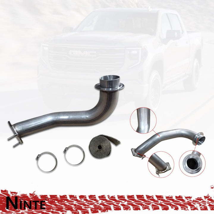 NINTE For 2017 - 2023 L5P 6.6L & Chevrolet Silverado & GMC Sierra 2500 & 3500HDDuramax Diesel 3.5'' Downpipe Exhaust - NINTE