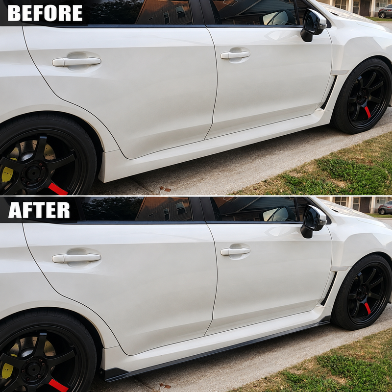 NINTE Side Rocker Panel Body Kit Fit for Subaru WRX STI 4-Door 2015-2021 Black ST Style Left and Right Pair