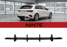 Load image into Gallery viewer, NINTE Rear Bumper Lip Splitter Fit For Audi A3 8Y Hatchback S-Line 2025+ Painted Gloss Black One Piece Without Logo