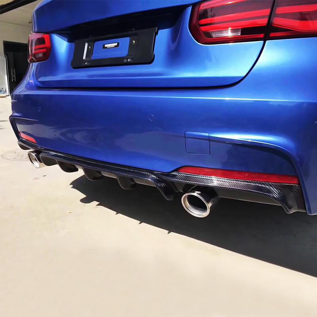 NINTE Rear Diffuser For 2012-2018 BMW 3 Series F30 M Sport Lower Bumper Diffuser Rear Lip Spoiler