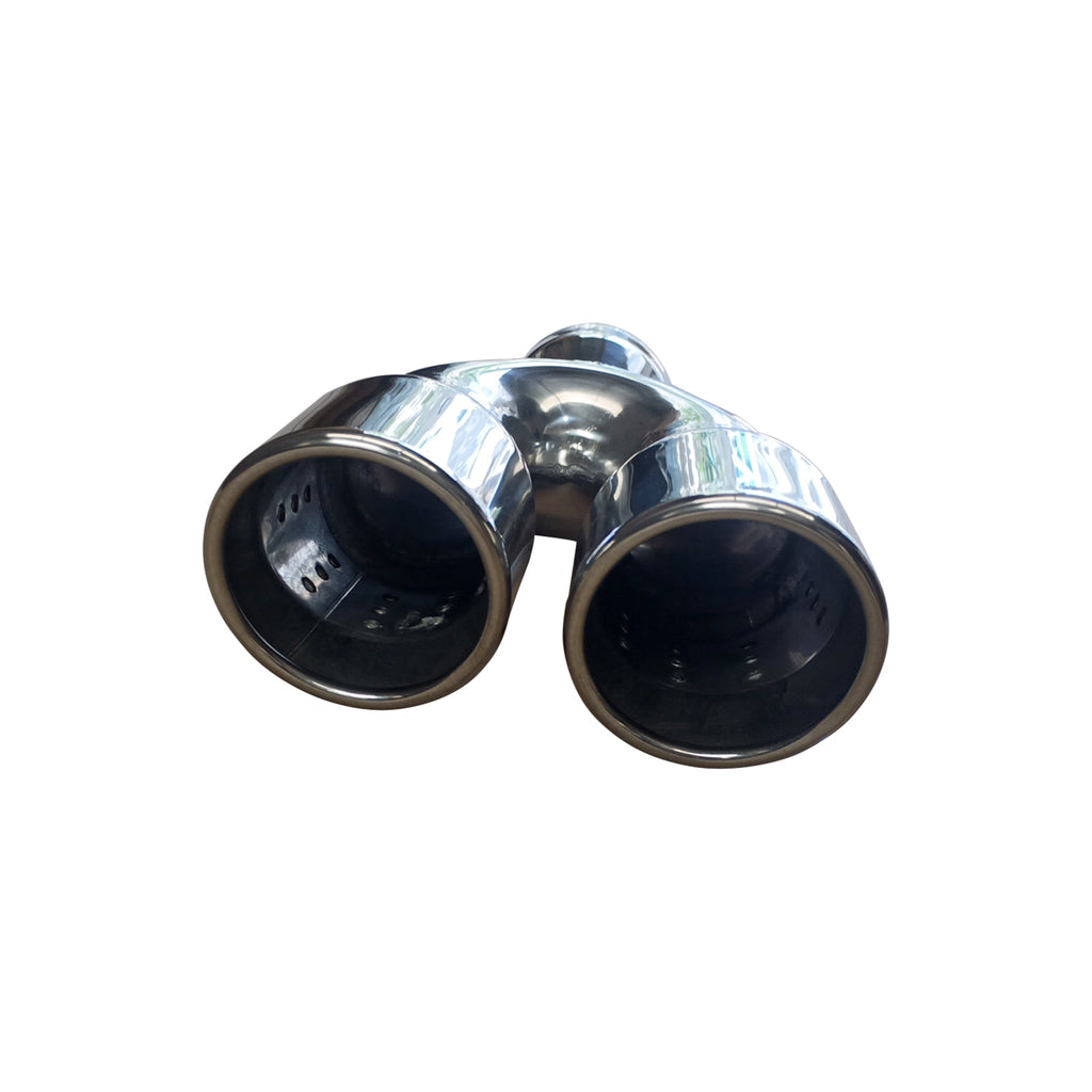 NINTE 2.5" to 3" Dual Exhaust Tip 2 1/2 Inch Inlet 3 Inch Outlet 9.5" Length Weld On Exhaust Tailpipe Tips 304 Polished Stainless Steel 1.2mm Thickness Double Wall Slant Rolled Edge