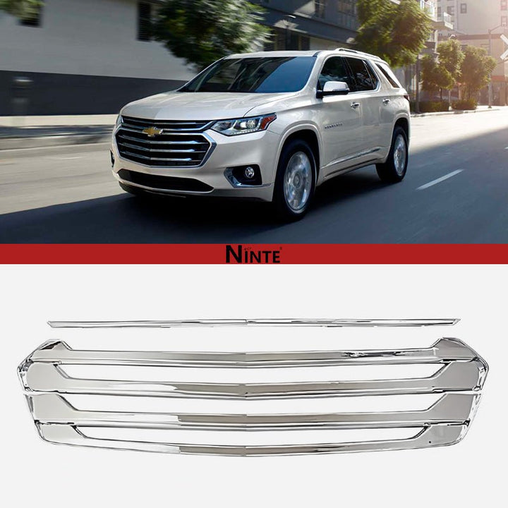 NINTE For 2018 - 2021 Chevrolet Traverse Grille Cover Painted Front Grill Overlay - NINTE