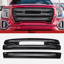 NINTE Grille Covers For 2019 - 2022 GMC Sierra 1500 SLT AT4 Front Mesh Grill Cover Grill Overlay Trim - NINTE