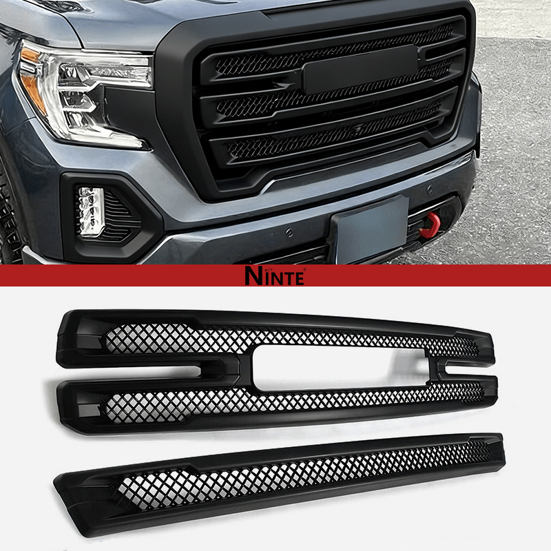 NINTE Grille Covers For 2019 - 2022 GMC Sierra 1500 SLT AT4 Front Mesh Grill Cover Grill Overlay Trim - NINTE