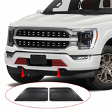 NINTE For Ford F150 2021-2023 1 Set Front Bumper Guards Inserts Pads End Caps Cover Trim