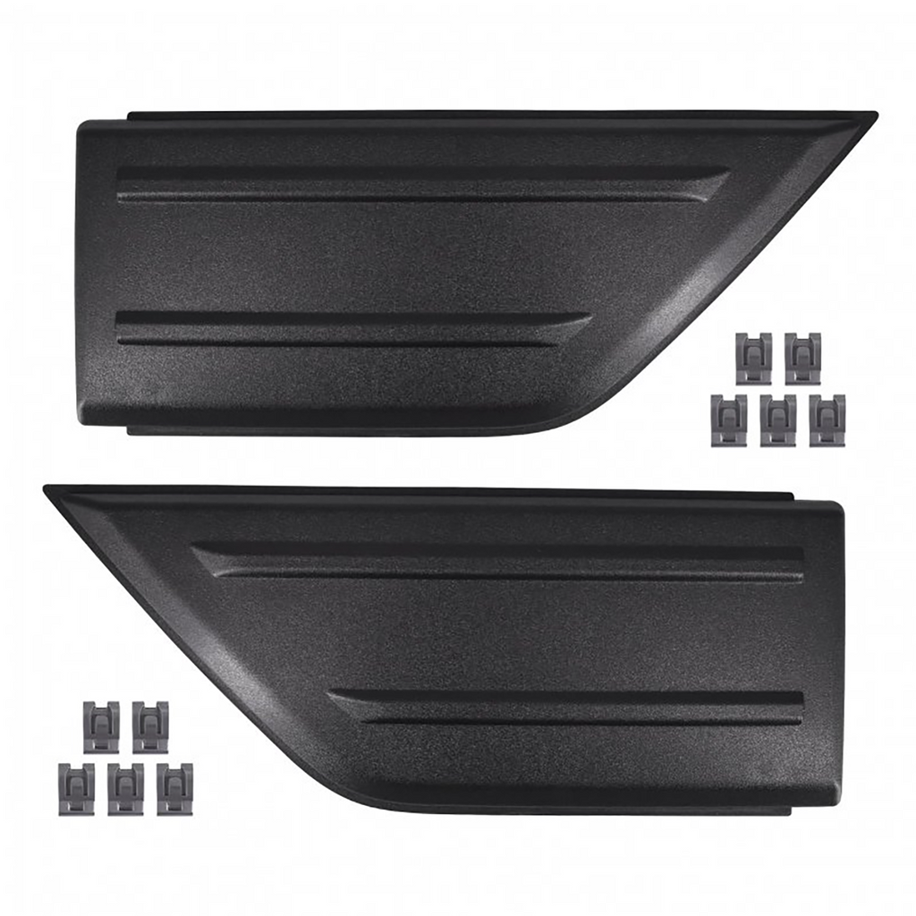 NINTE For Ford F150 2021-2023 1 Set Front Bumper Guards Inserts Pads End Caps Cover Trim 