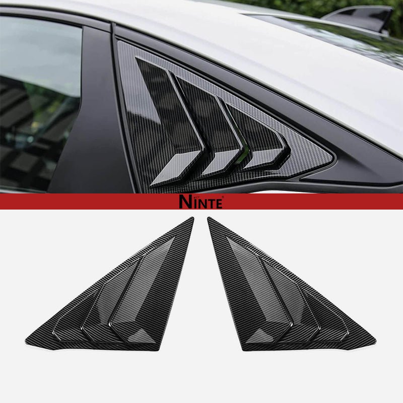 NINTE For 2022 - 2025 Honda Civic Sedan 11th Generation Rear Side Window Louvers Air Vent Scoop Shades Cover Blinds - NINTE