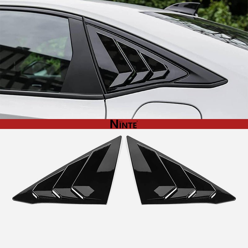 NINTE For 2022 - 2025 Honda Civic Sedan 11th Generation Rear Side Window Louvers Air Vent Scoop Shades Cover Blinds - NINTE