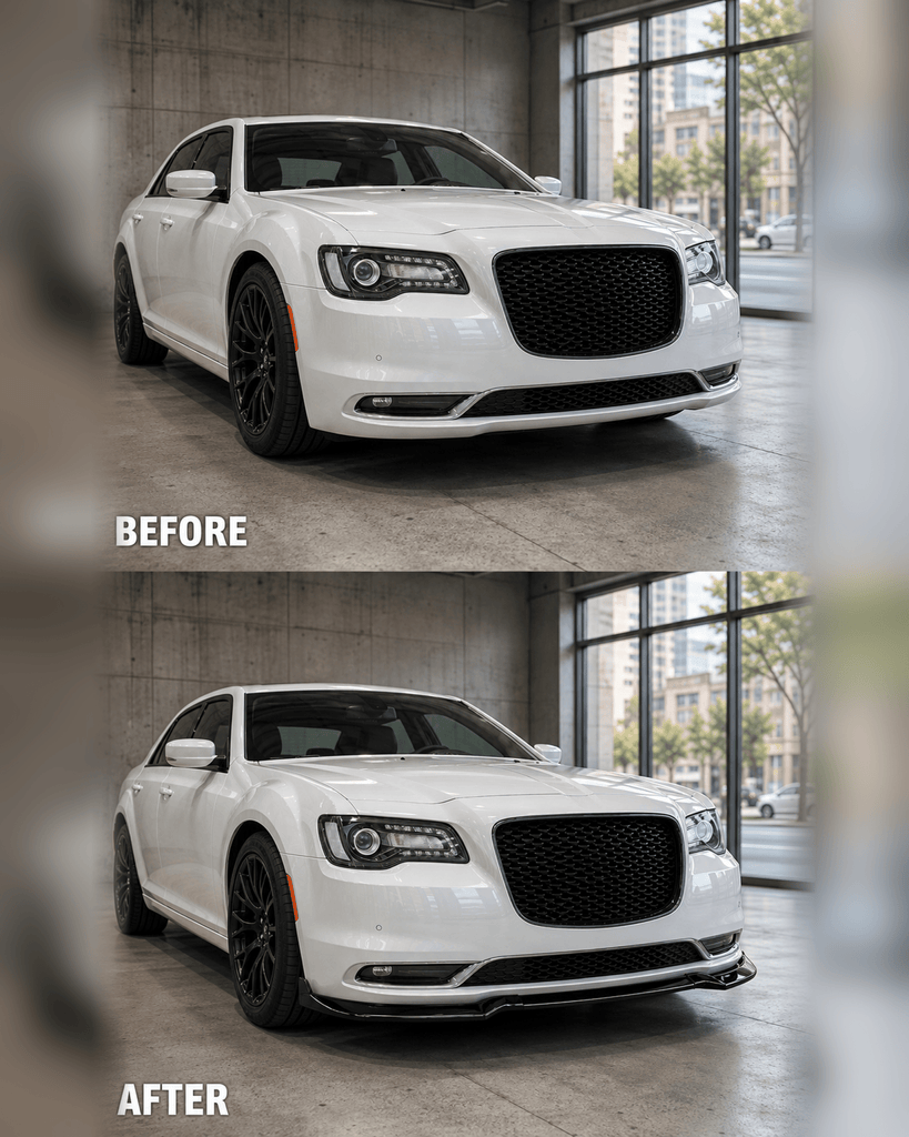 NINTE Front Bumper Lip Splitter Fit for Chrysler 300 2015-2023 Gloss Black - NINTE