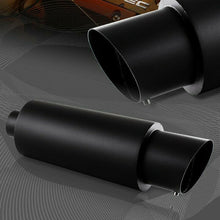 Laden Sie das Bild in den Galerie-Viewer, NINTE Universal Exhaust Muffler Black 4 Inch JDM Slant N1 Tip 2.5 Inch Inlet