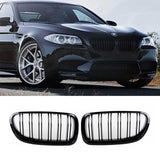 NINTE For 2011-2016 BMW 5 Series F10 F11 M5 Grill Replacement Dual Slats  Grille Style