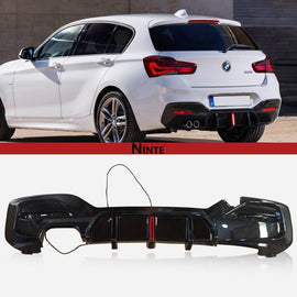 NINTE MP Style Rear Diffuser For 2015 - 2019 BMW 1 Series LCI M Sport W/Brake Light - NINTE