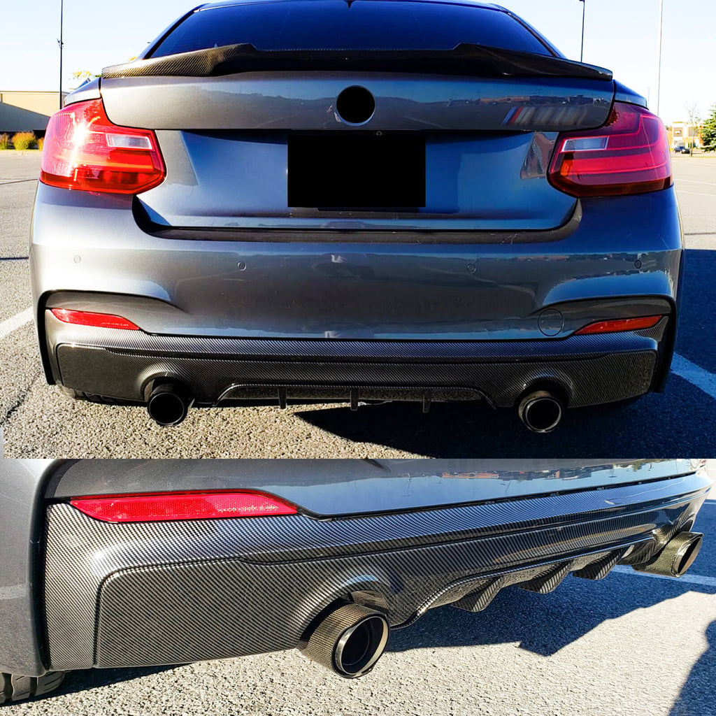NINTE Rear Diffuser For BMW 2014-2021 F22 2 Series M Performance ABS ...