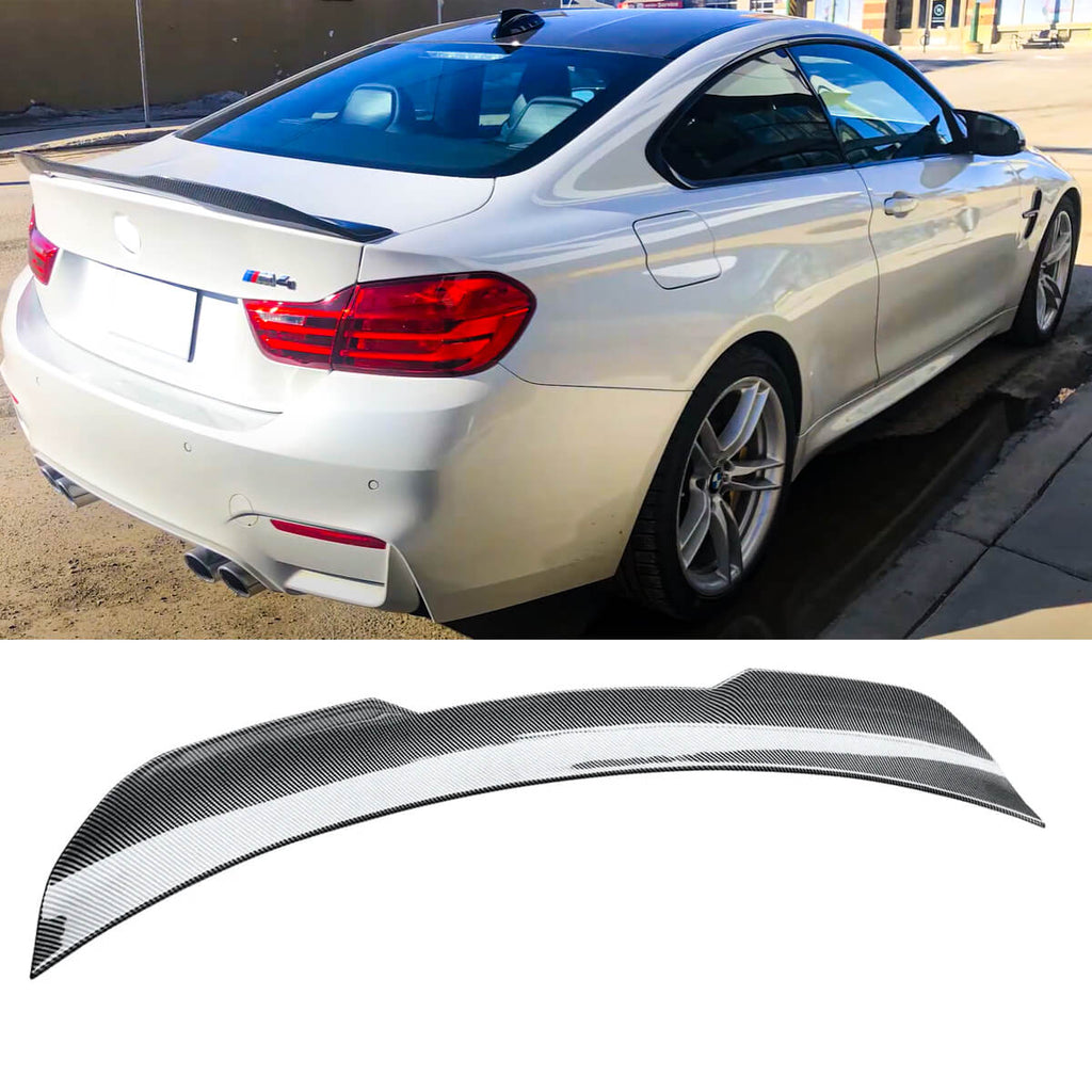 NINTE For 2013-2018 BMW F82 M4 Rear Spoiler PSM Style Carbon Fiber Look