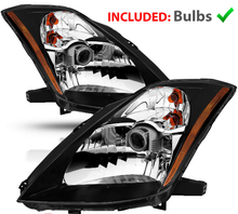 Laden Sie das Bild in den Galerie-Viewer, For 2003 2004 2005 Nissan 350Z Coupe Z33 Fairlady Black Projector Headlights Set - NINTE