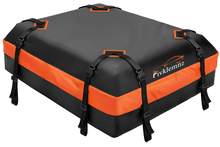 Cargar imagen en el visor de la galería, NINTE Universal Rooftop Cargo Bag fit for All Sedans SUVs 15 Cubic Feet Waterproof Heavy Duty Roof Top Carrier Black Orange Without Logo