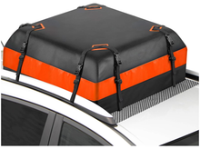 Cargar imagen en el visor de la galería, NINTE Universal Rooftop Cargo Bag fit for All Sedans SUVs 15 Cubic Feet Waterproof Heavy Duty Roof Top Carrier Black Orange Without Logo
