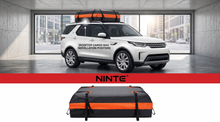 Cargar imagen en el visor de la galería, NINTE Universal Rooftop Cargo Bag fit for All Sedans SUVs 15 Cubic Feet Waterproof Heavy Duty Roof Top Carrier Black Orange Without Logo