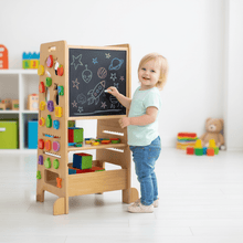 Load image into Gallery viewer, NINTE | 3 - in - 1 Kids Learning Tower with Chalkboard - Safe Kitchen Helper Step Stool - NINTE