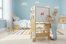 Load image into Gallery viewer, NINTE | 3 - in - 1 Kids Learning Tower with Chalkboard - Safe Kitchen Helper Step Stool - NINTE