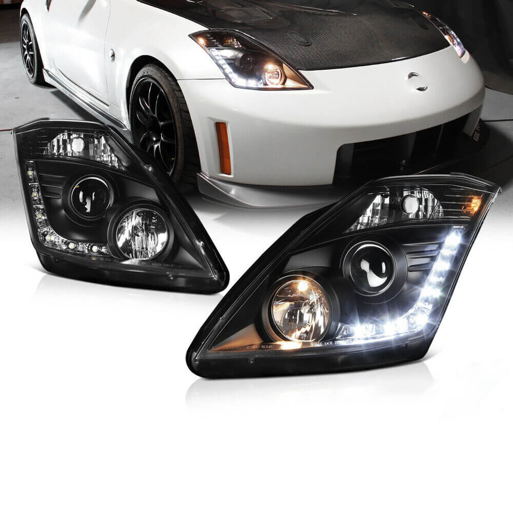 NINTE Headlight For 03-05 Nissan FairLady Z33 350z JDM Style