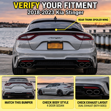 NINTE Rear Trunk Spoiler Wing Fit for Kia Stinger 2018-2023 Painted Gloss Black One Piece Highkick Duckbill Style