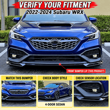 NINTE Front Bumper Lip Splitter Fit for Subaru WRX 2022-2026 Gloss Black ST Style - NINTE