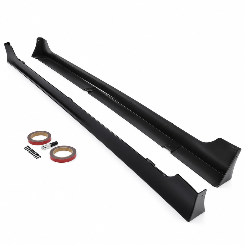 NINTE Side Rocker Panel Extension Kit Fit for Honda Accord 4-Door Sedan 2013-2017 Black PP Plastic MOD Style Without Logo