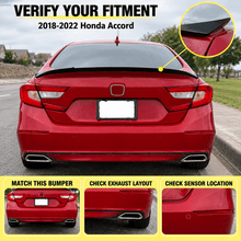 NINTE Rear Trunk Lip Spoiler Wing Fit for Honda Accord 2018-2022 Painted Gloss Black One Piece Highkick Duckbill Style Without Logo - NINTE